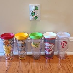 Tervis Tumbler Lot of 6 Cups & Lids + 1 More Tumbler in EUC!